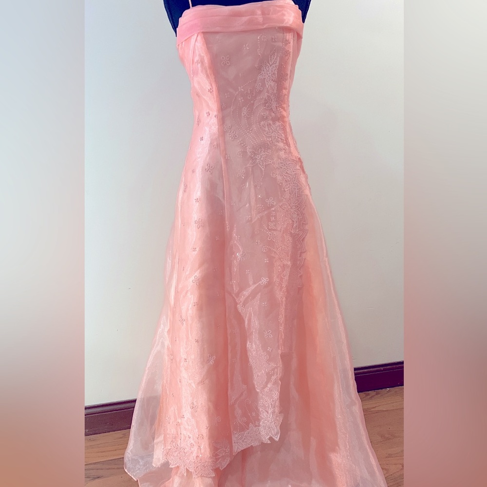 Organza Shirring Chest Line Dress